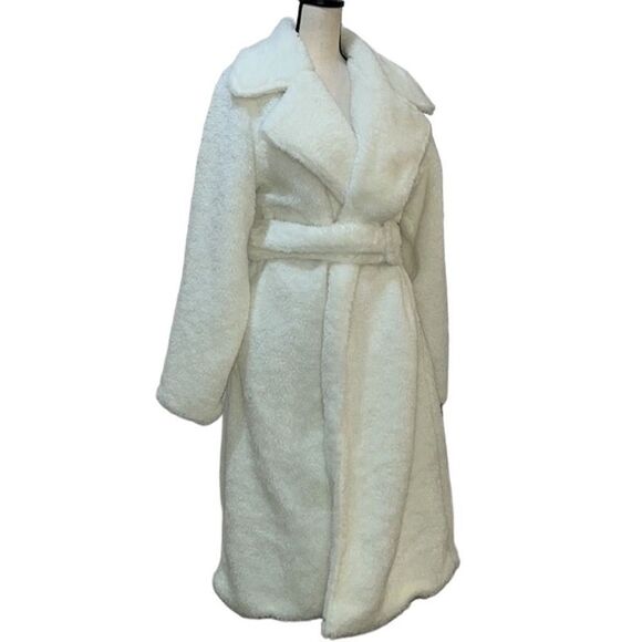 FTF Faux-Fur Belted Coat - Picture 4 of 14